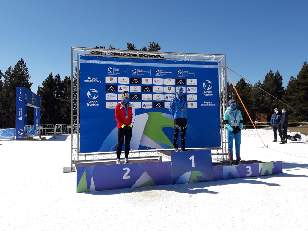 Slavinec kürt sich zur Vize-Weltmeisterin im Wintertriathlon